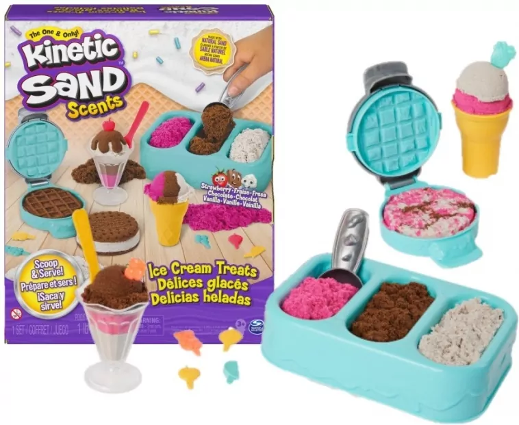 Kinetic Sand, piasek kinetyczny Lodowe specjały - tantis.pl
