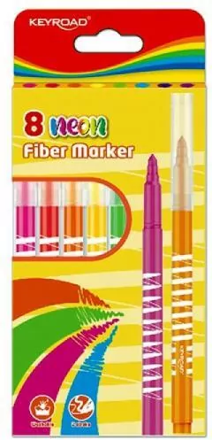 Flamastry Keyroad Fiber Marker. Neon, 8 kolorów - tantis.pl