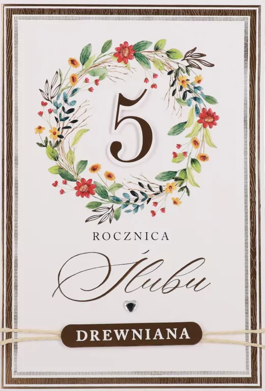 Karnet Rocznica ślubu 5 - tantis.pl