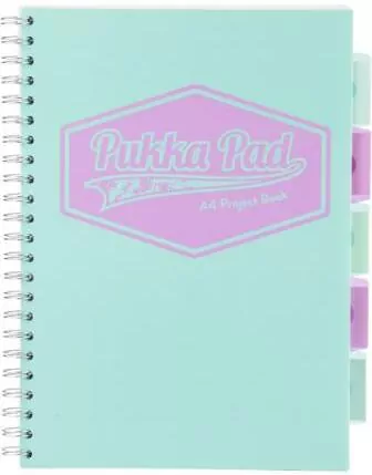 Kołozeszyt. Pukka Pad A4. Project Book Pastel, morski - tantis.pl
