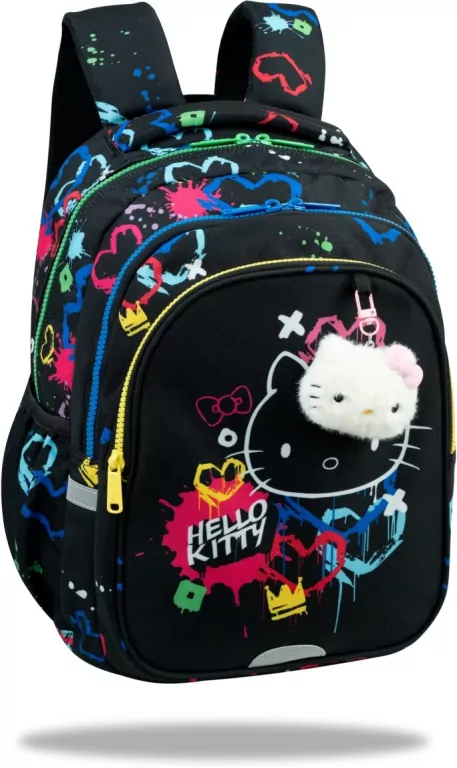 Plecak szkolny Hello Kitty Jerry Black Neon - tantis.pl