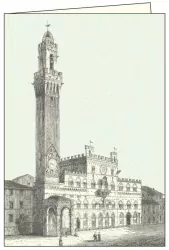 Karnet z kopertą. Siena Piazza del Campo
