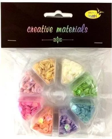 Cekiny 6mm. 8 kolorów pastelowych 40g - tantis.pl
