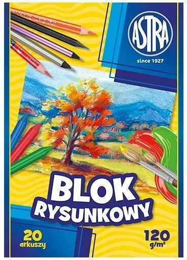 Astra. Blok rysunkowy A4/20K 120g - tantis.pl