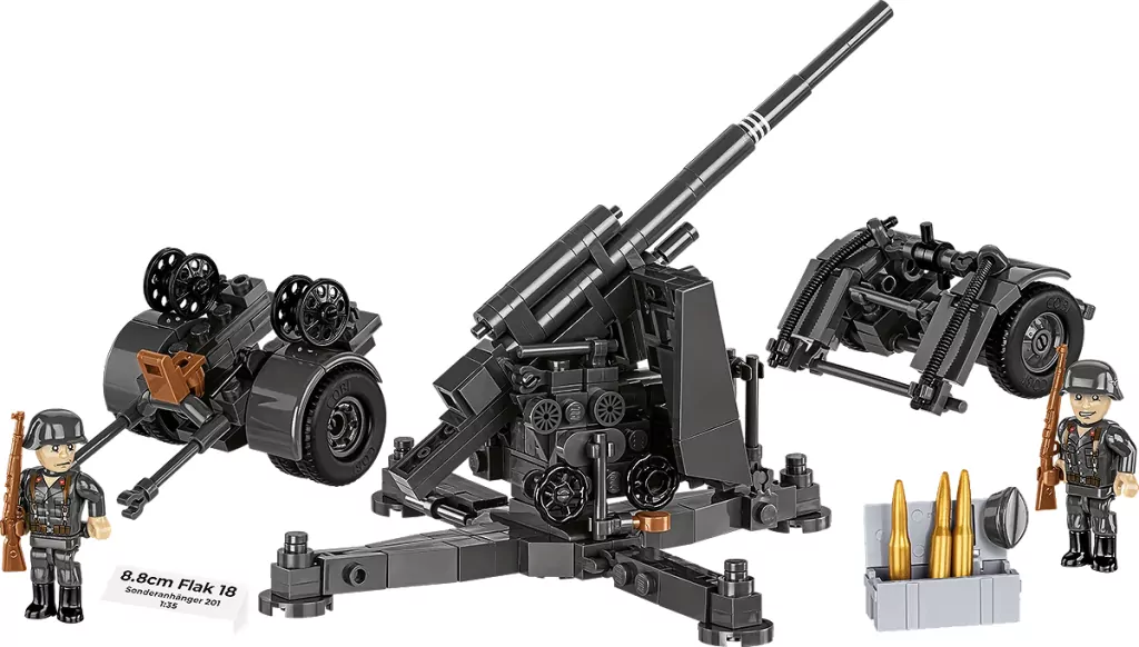 8.8 cm FLAK 18 z wózkiem transportowym - tantis.pl