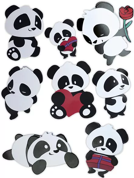 Naklejki papierowe 3D. Panda - tantis.pl