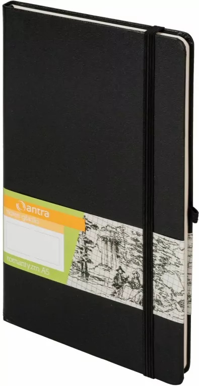 Notes gładki A5. Romantyzm. Czarny - tantis.pl