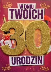 Karnet Urodziny 30 damskie