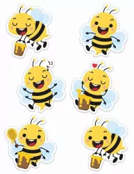 Dekoracje okienne dwustronne - Pszczoły 01