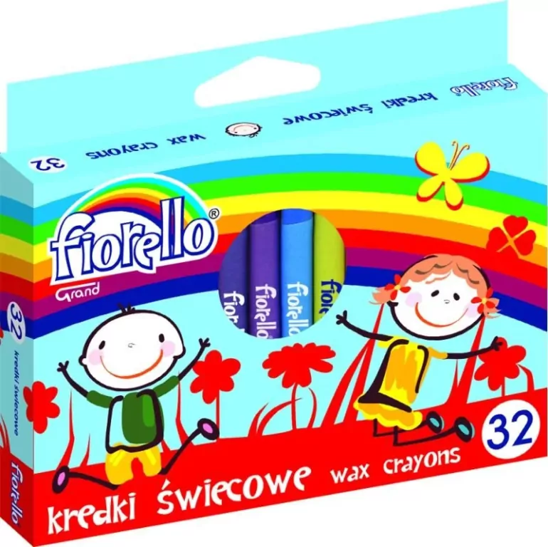Kredki świecowe 32 kolory FIORELLO - tantis.pl