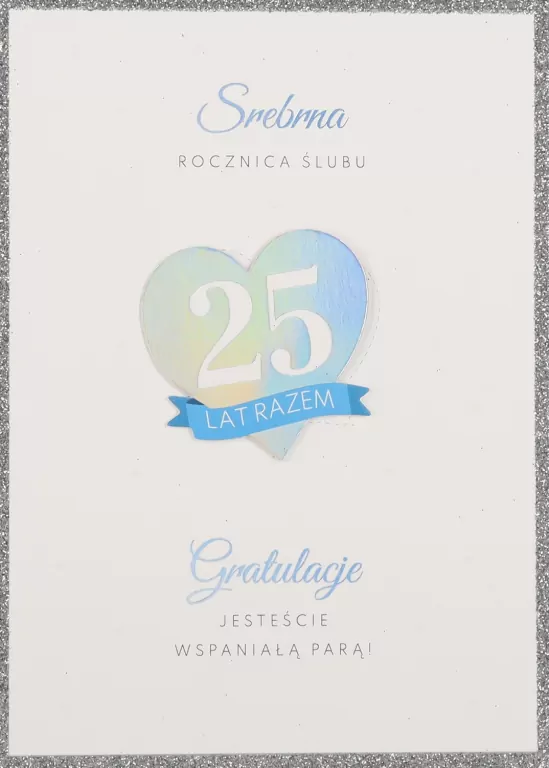 Karnet B6: Rocznica ślubu Srebrna - tantis.pl