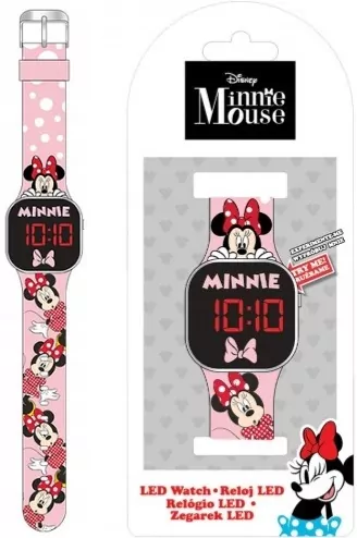 Zegarek LED z kalendarzem. Minnie - tantis.pl
