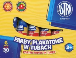 Farba plakatowa tuba 30ml j.czerwona  ASTRA