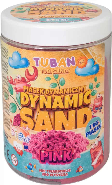 Piasek dynamiczny różowy 1kg - tantis.pl