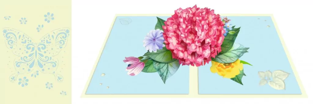 Karnet 12x18cm + koperta POP-UP Ogród - tantis.pl