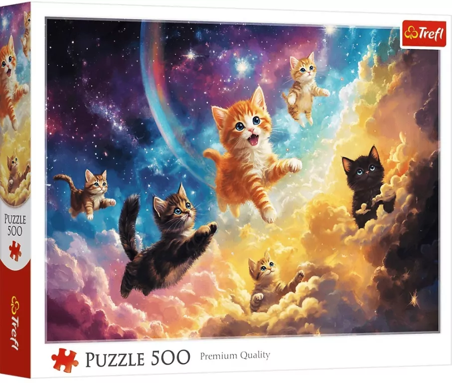 Puzzle 500 Kosmiczne kotki TREFL - tantis.pl