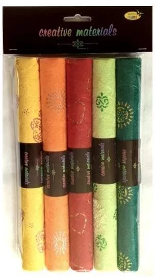 Papier czerpany ozdobny gm 100 25x35cm 5 ark - tantis.pl