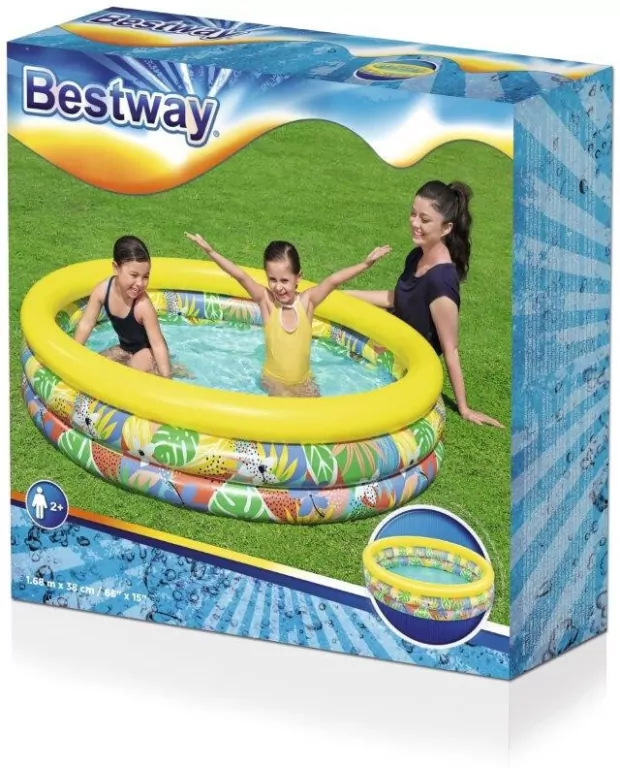 Bestway. Basenik dmuchany. Tropikalne rośliny, 168 x 38 cm - tantis.pl