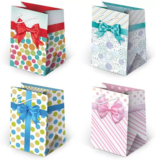 Torebki ozdobne T5-19 Kokardy jasne 10 sztuk - tantis.pl