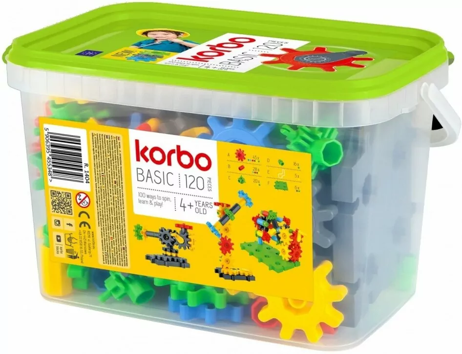 Korbo. Klocki Basic, 120 elementów - tantis.pl