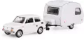 Fiat 126p + przyczepa Niewiadów Kemping biały - tantis.pl