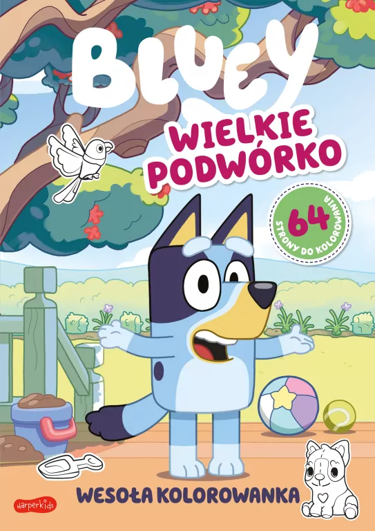Wielkie podwórko. Bluey. Wesoła kolorowanka - tantis.pl