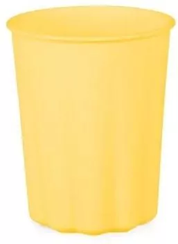 Kubeczki plastikowe Falbanka, żółty 220 ml 4 szt - tantis.pl
