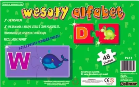 Abino. Puzzle edukacyjne. Wesoły alfabet - tantis.pl