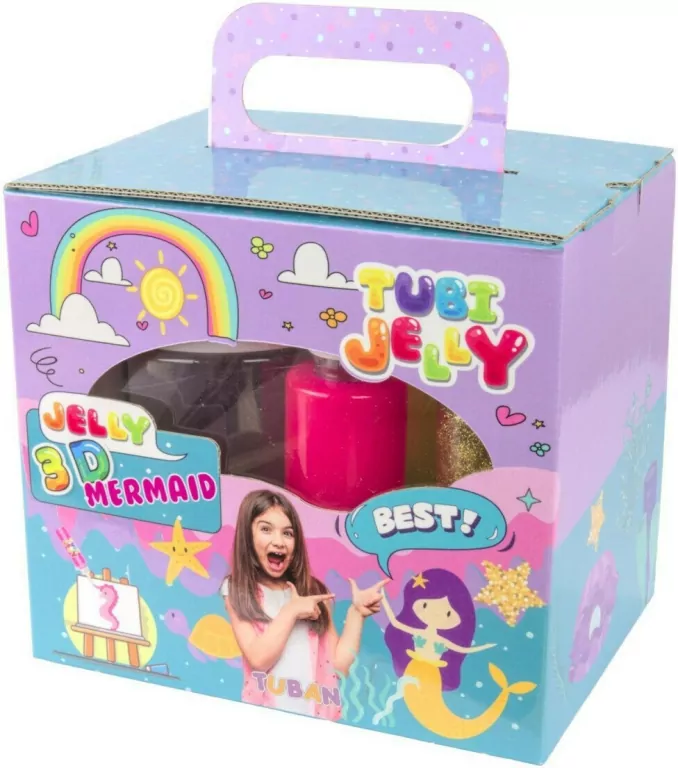 Tubi Jelly 3D. Syrenka. 6 kolorów + akwarium - tantis.pl