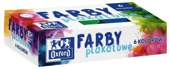 Farby plakatowe Oxford 6 kolorów 20ml - tantis.pl