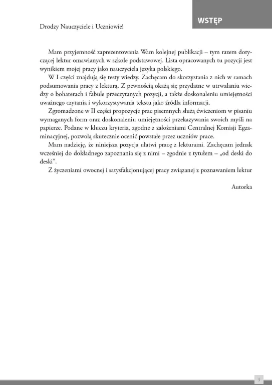 Od deski do deski. Testy ze znajomości lektur dla uczniów klas 4-6 - tantis.pl