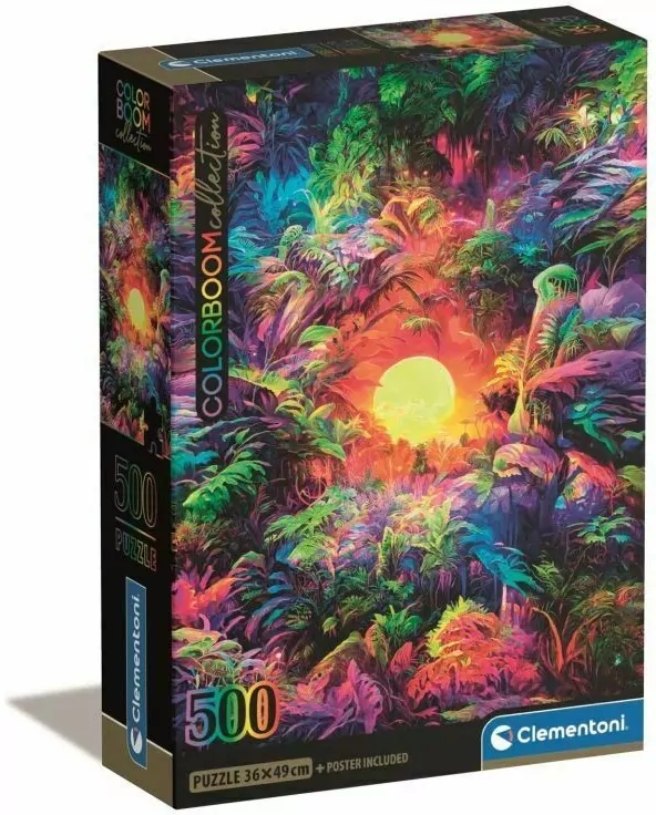 Puzzle 500 Compact Psychedelic Jungle Sunrise - tantis.pl
