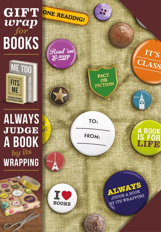 Gift wrap Papier do książki Book badges - tantis.pl