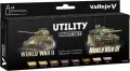 Vallejo: 70.201 - Utility Paint Set WWII & WWIII (8 x 18 ml) - tantis.pl