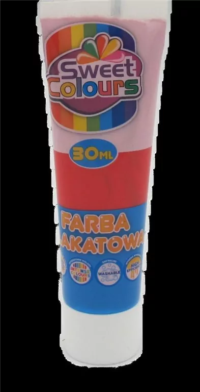 Farba plakatowa w tubie 30ml. Czerwona - tantis.pl