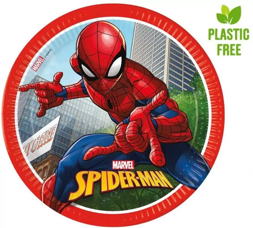 Talerzyki papierowe Spiderman 23 cm - tantis.pl