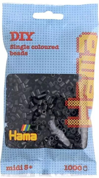 Koraliki Midi w woreczku 1000el czarne - tantis.pl