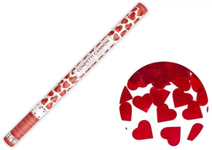 Tuba z sercami czerwonymi 80cm - tantis.pl