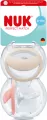 NUK. Perfect Match. Smoczek. 0-6 miesięcy. Bezowy. Czerwony. 2 sztuki - tantis.pl