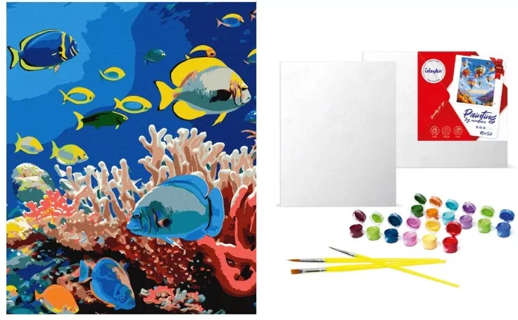 Malowanie po numerach - Życie oceanu 40x50cm - tantis.pl