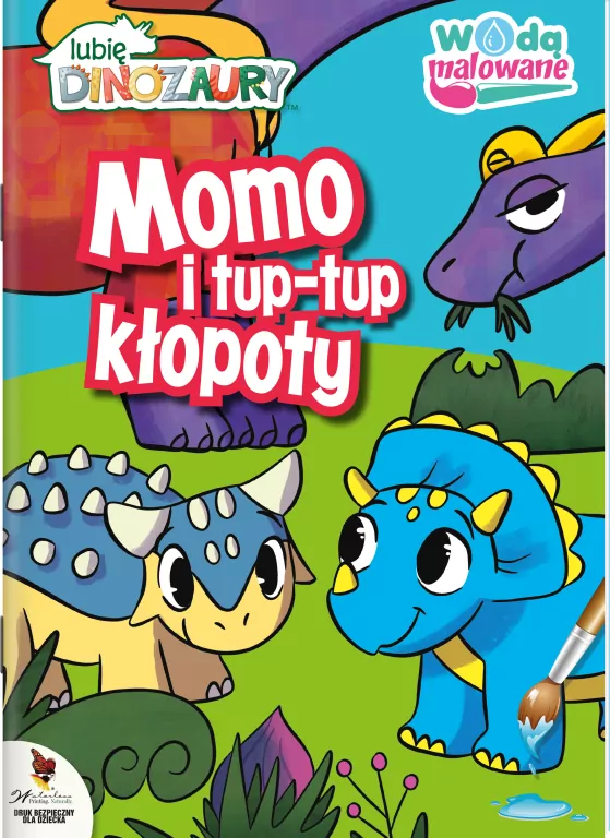 Lubię Dinozaury. Wodą malowane cz. 1 Momo i tup-tup kłopoty - tantis.pl