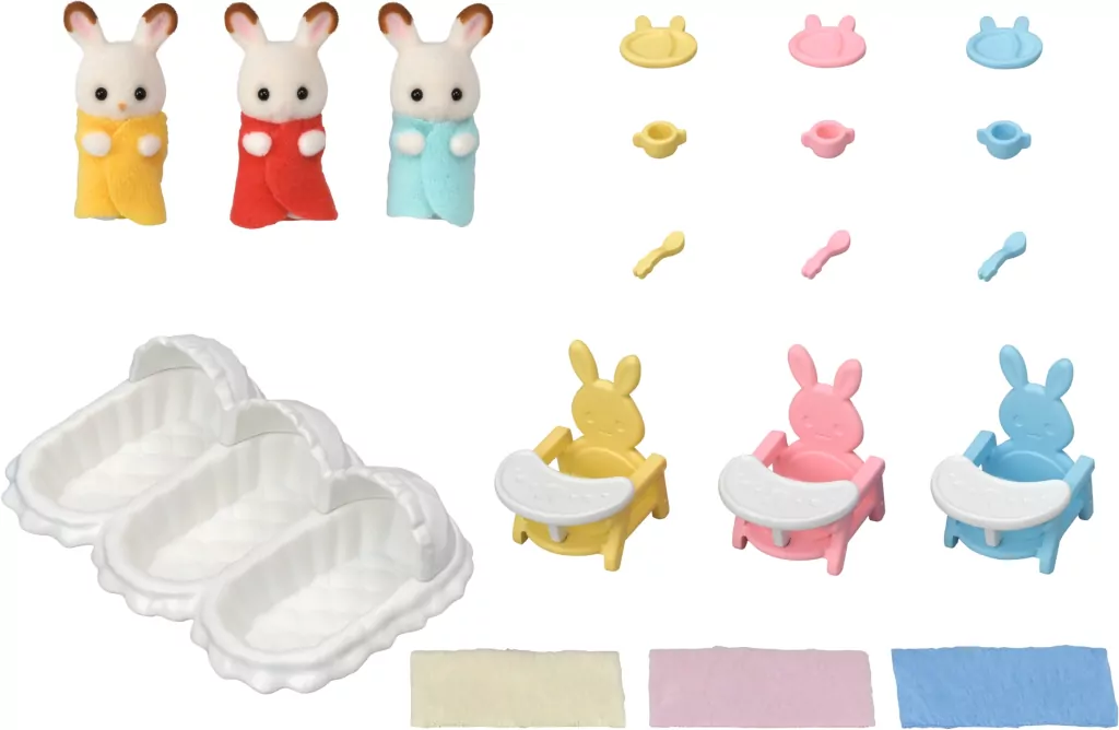 SYLVANIAN Trojaczki Króliczków z czekoladowymi uszami - tantis.pl