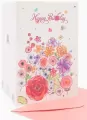 Karnet B6 ZZG-190510 złocony Urodziny kwiaty - tantis.pl