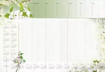 Planer 2022. Z listwą. Gałązka - tantis.pl