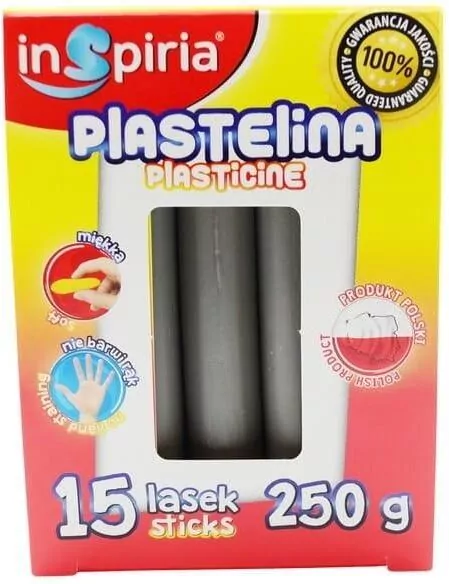 Plastelina. Szara 15 lasek 250g - tantis.pl