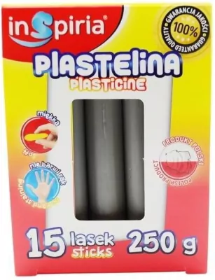 Plastelina. Szara 15 lasek 250g