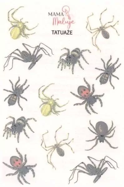 Tatuaże zmywalne. Pajęczaki 2 - tantis.pl