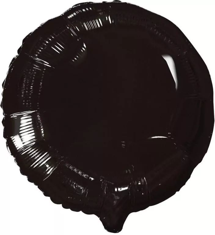 Balon foliowy okrągły czarny 45,7cm - tantis.pl