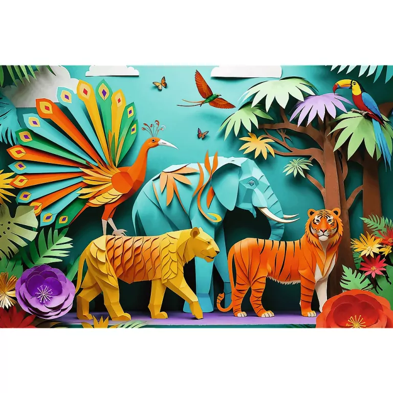 Puzzle 160 Paper Art: Dżungla TREFL - tantis.pl