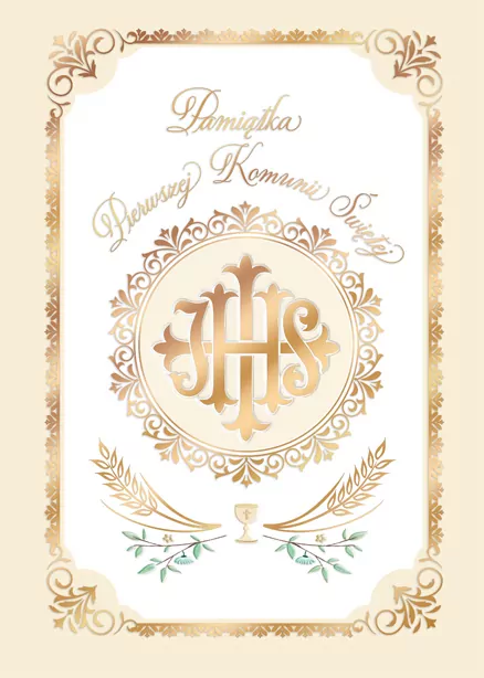 Karnet B6 Komunia. Ornament - tantis.pl